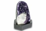 Sparkly Amethyst Cluster With Wood Base - Uruguay #275610-1